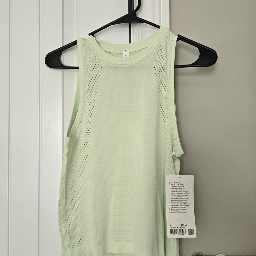 lululemon Train To Be Tank Size 2 NWT